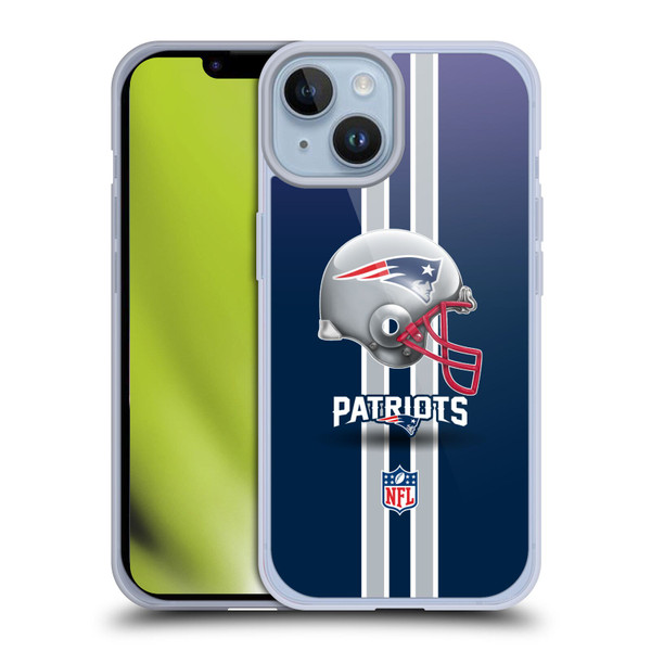 NFL New England Patriots Logo Helmet Soft Gel Case for Apple iPhone 14