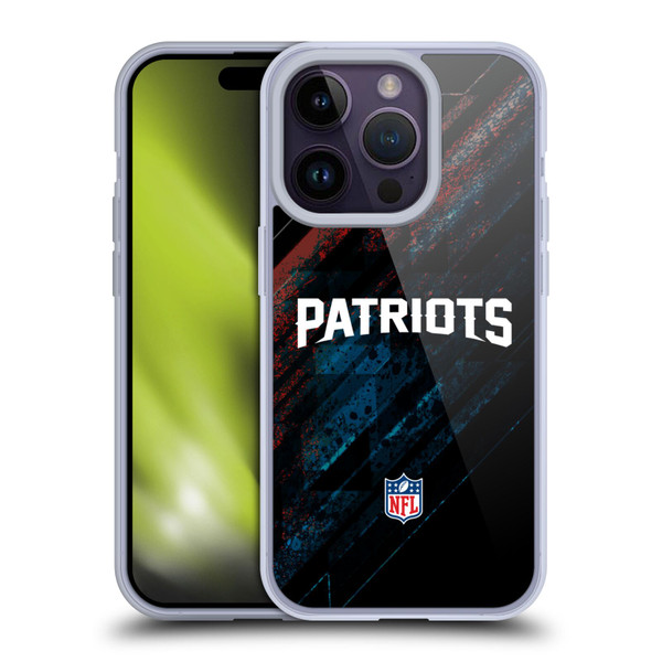 NFL New England Patriots Logo Blur Soft Gel Case for Apple iPhone 14 Pro