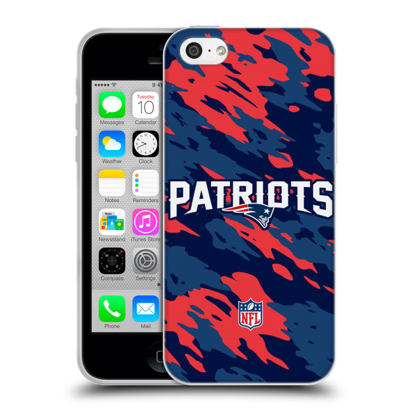 NFL New England Patriots Logo Camou Soft Gel Case for Apple iPhone 5c