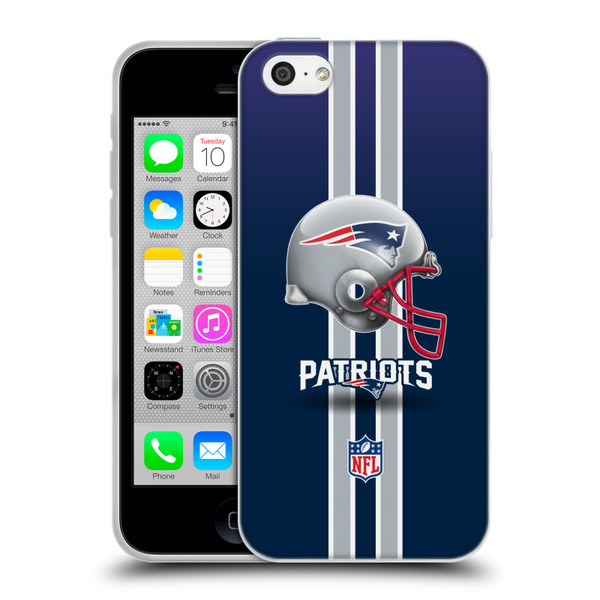 NFL New England Patriots Logo Helmet Soft Gel Case for Apple iPhone 5c