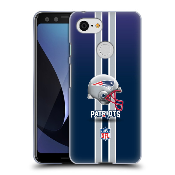 NFL New England Patriots Logo Helmet Soft Gel Case for Google Pixel 3