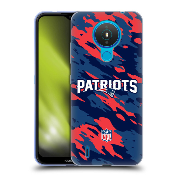 NFL New England Patriots Logo Camou Soft Gel Case for Nokia 1.4