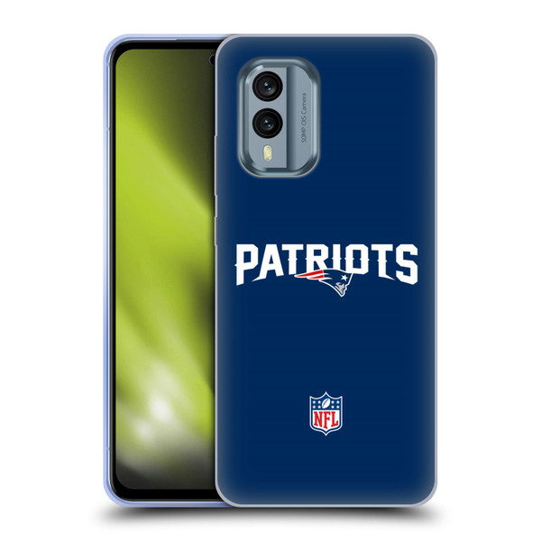NFL New England Patriots Logo Plain Soft Gel Case for Nokia X30