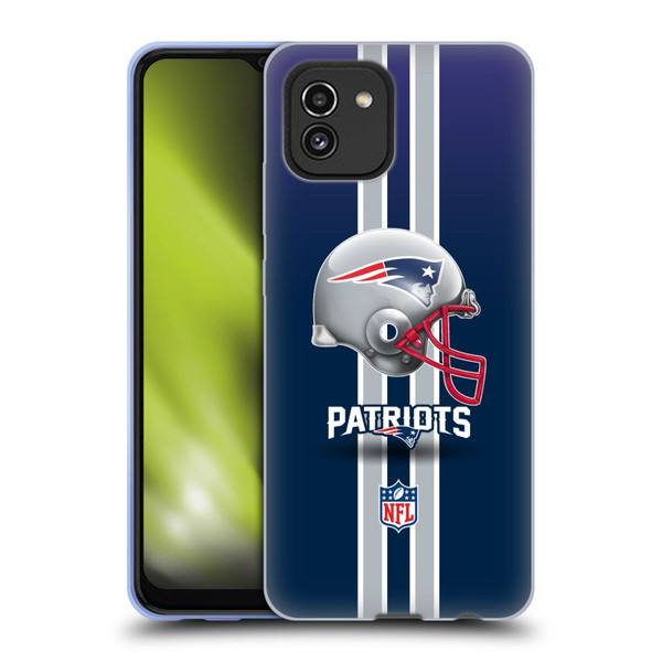NFL New England Patriots Logo Helmet Soft Gel Case for Samsung Galaxy A03 (2021)
