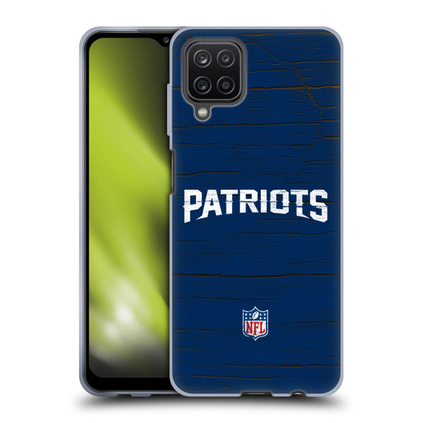 NFL New England Patriots Logo Distressed Look Soft Gel Case for Samsung Galaxy A12 (2020)