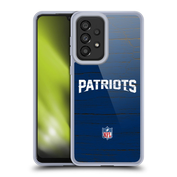 NFL New England Patriots Logo Distressed Look Soft Gel Case for Samsung Galaxy A33 5G (2022)