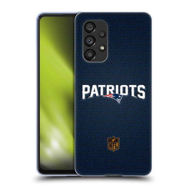 NFL New England Patriots Logo Football Soft Gel Case for Samsung Galaxy A53 5G (2022)
