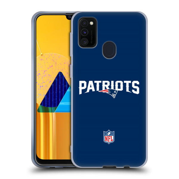 NFL New England Patriots Logo Plain Soft Gel Case for Samsung Galaxy M30s (2019)/M21 (2020)