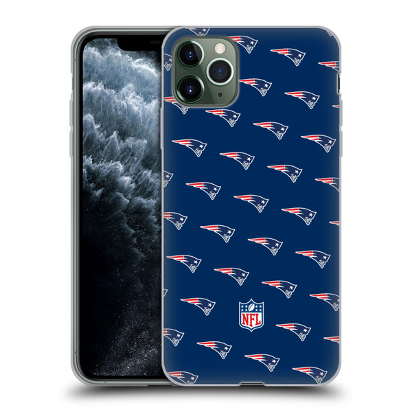 NFL New England Patriots Artwork Patterns Soft Gel Case for Apple iPhone 11 Pro Max