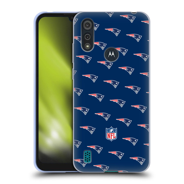 NFL New England Patriots Artwork Patterns Soft Gel Case for Motorola Moto E6s (2020)