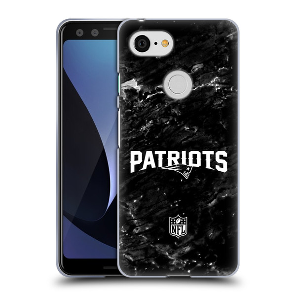 NFL New England Patriots Artwork Marble Soft Gel Case for Google Pixel 3