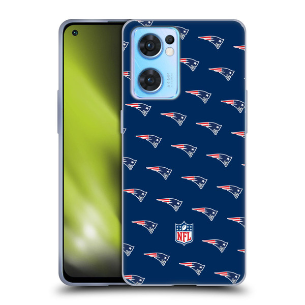 NFL New England Patriots Artwork Patterns Soft Gel Case for OPPO Reno7 5G / Find X5 Lite