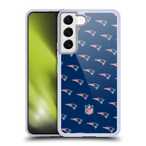 NFL New England Patriots Artwork Patterns Soft Gel Case for Samsung Galaxy S22 5G