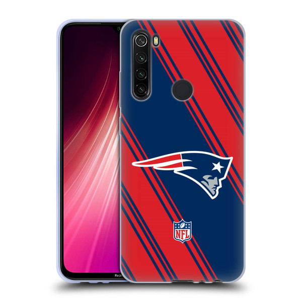 NFL New England Patriots Artwork Stripes Soft Gel Case for Xiaomi Redmi Note 8T