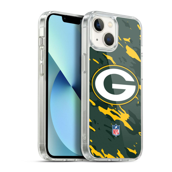 NFL Green Bay Packers Logo Camou Soft Gel Case for Apple iPhone 13