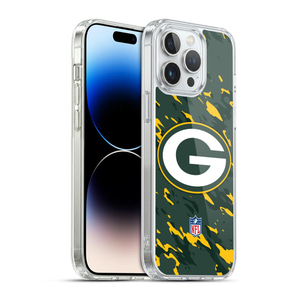 NFL Green Bay Packers Logo Camou Soft Gel Case for Apple iPhone 14 Pro Max & MagSafe