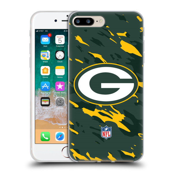 NFL Green Bay Packers Logo Camou Soft Gel Case for Apple iPhone 7 Plus / iPhone 8 Plus & MagSafe