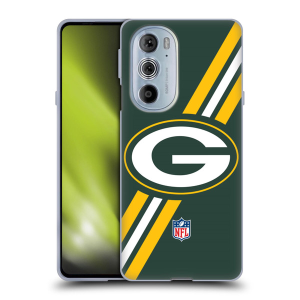 NFL Green Bay Packers Logo Stripes Soft Gel Case for Motorola Edge X30