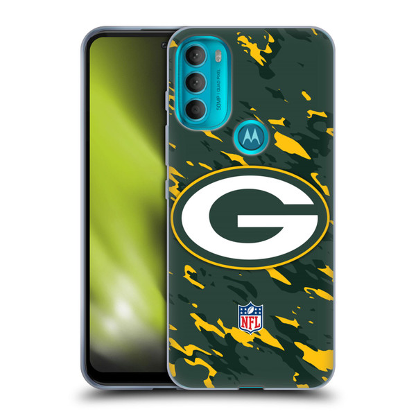 NFL Green Bay Packers Logo Camou Soft Gel Case for Motorola Moto G71 5G