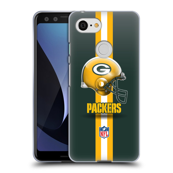 NFL Green Bay Packers Logo Helmet Soft Gel Case for Google Pixel 3