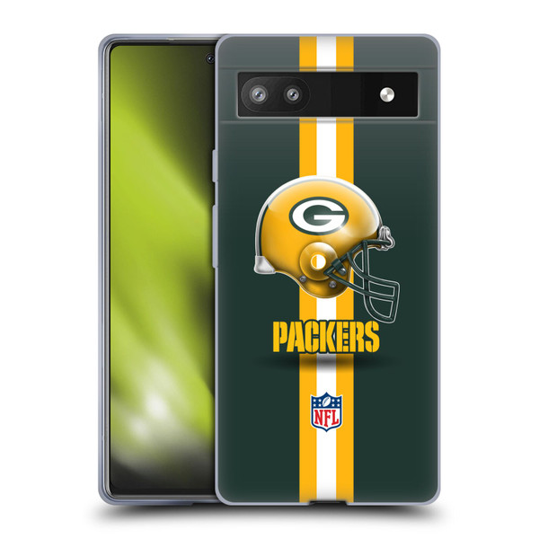 NFL Green Bay Packers Logo Helmet Soft Gel Case for Google Pixel 6a