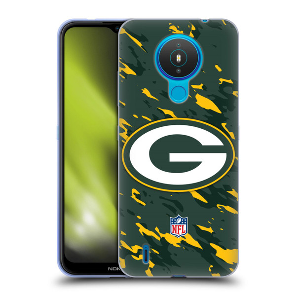 NFL Green Bay Packers Logo Camou Soft Gel Case for Nokia 1.4