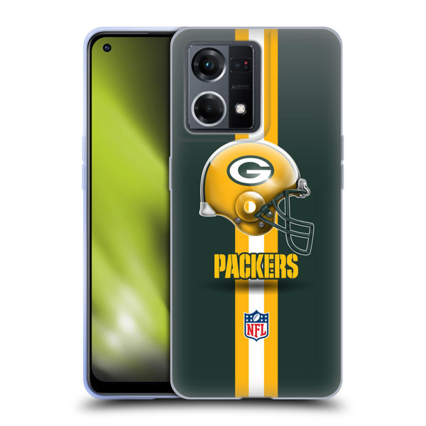 NFL Green Bay Packers Logo Helmet Soft Gel Case for OPPO Reno8 4G