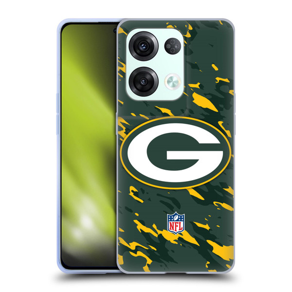 NFL Green Bay Packers Logo Camou Soft Gel Case for OPPO Reno8 Pro