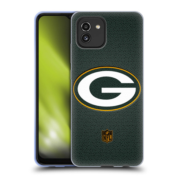 NFL Green Bay Packers Logo Football Soft Gel Case for Samsung Galaxy A03 (2021)