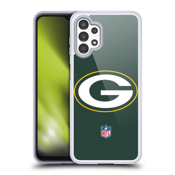 NFL Green Bay Packers Logo Plain Soft Gel Case for Samsung Galaxy A13 (2022)