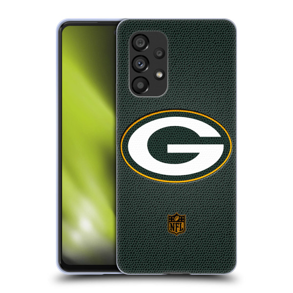 NFL Green Bay Packers Logo Football Soft Gel Case for Samsung Galaxy A53 5G (2022)