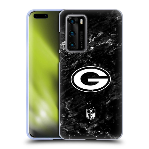 NFL Green Bay Packers Artwork Marble Soft Gel Case for Huawei P40 5G