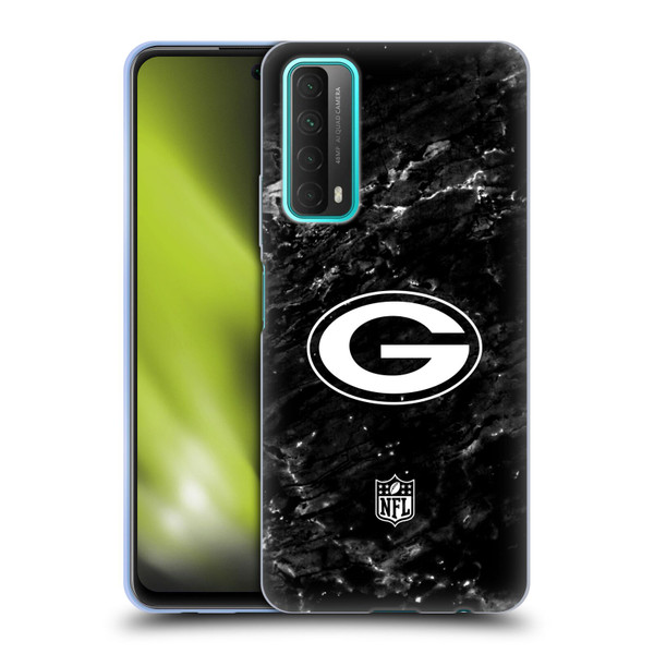 NFL Green Bay Packers Artwork Marble Soft Gel Case for Huawei P Smart (2021)