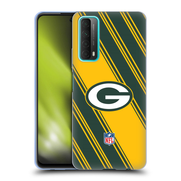 NFL Green Bay Packers Artwork Stripes Soft Gel Case for Huawei P Smart (2021)
