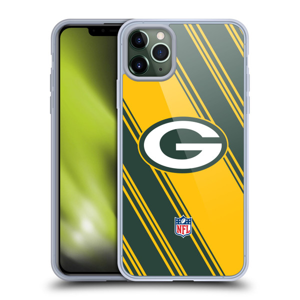 NFL Green Bay Packers Artwork Stripes Soft Gel Case for Apple iPhone 11 Pro Max