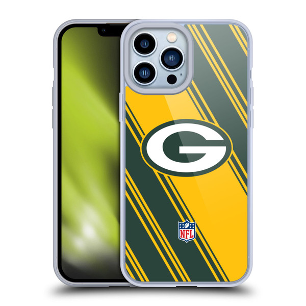 NFL Green Bay Packers Artwork Stripes Soft Gel Case for Apple iPhone 13 Pro Max