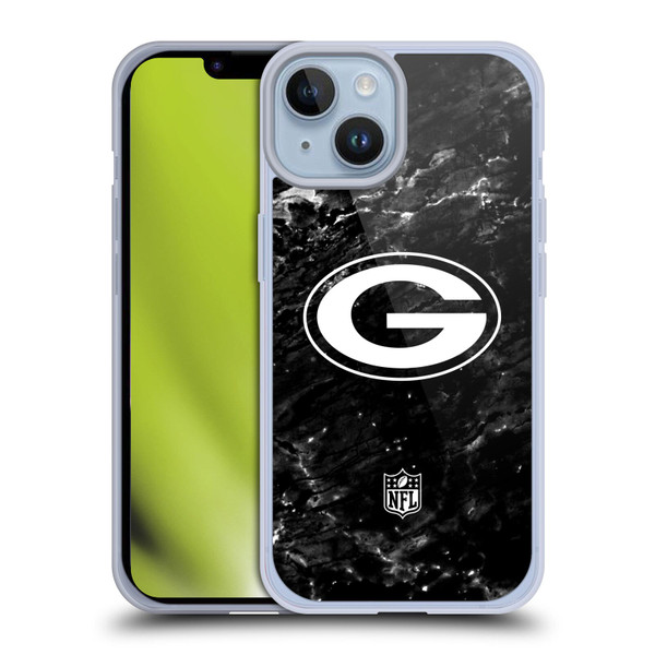 NFL Green Bay Packers Artwork Marble Soft Gel Case for Apple iPhone 14
