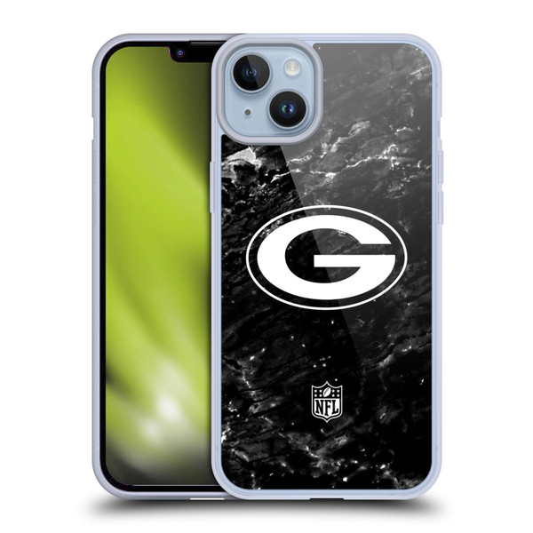 NFL Green Bay Packers Artwork Marble Soft Gel Case for Apple iPhone 14 Plus