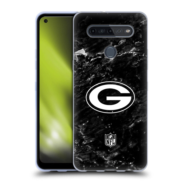 NFL Green Bay Packers Artwork Marble Soft Gel Case for LG K51S