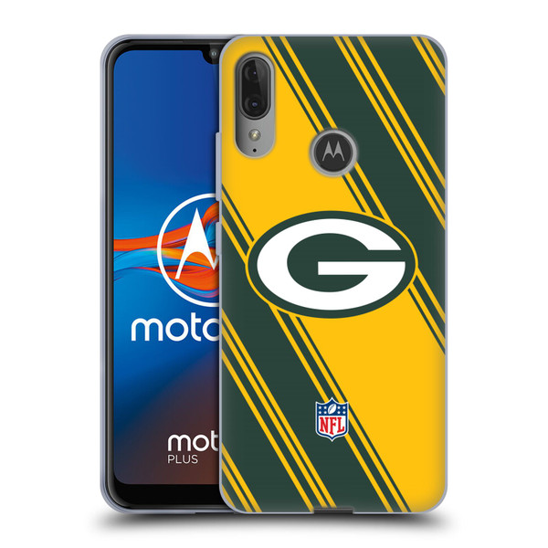 NFL Green Bay Packers Artwork Stripes Soft Gel Case for Motorola Moto E6 Plus
