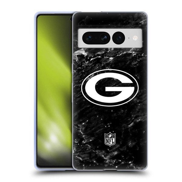 NFL Green Bay Packers Artwork Marble Soft Gel Case for Google Pixel 7 Pro