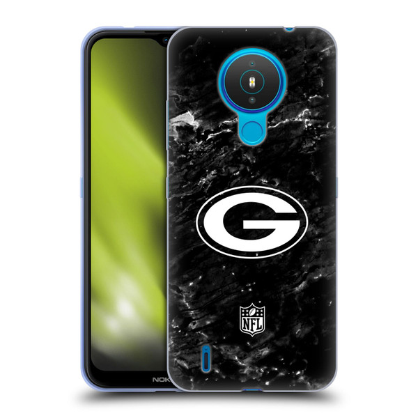 NFL Green Bay Packers Artwork Marble Soft Gel Case for Nokia 1.4