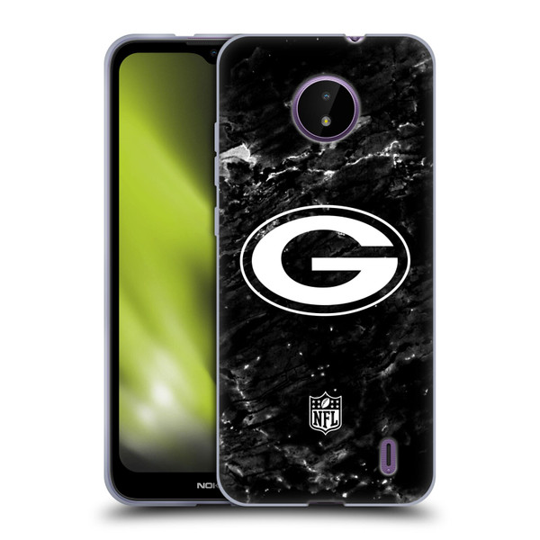 NFL Green Bay Packers Artwork Marble Soft Gel Case for Nokia C10 / C20