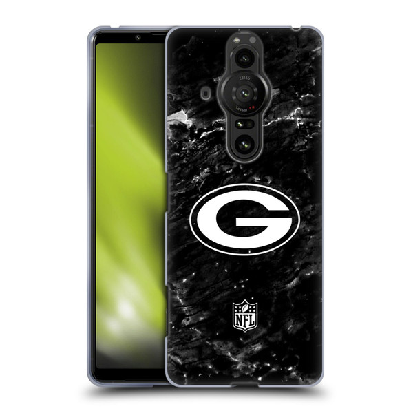 NFL Green Bay Packers Artwork Marble Soft Gel Case for Sony Xperia Pro-I