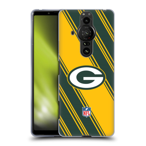 NFL Green Bay Packers Artwork Stripes Soft Gel Case for Sony Xperia Pro-I