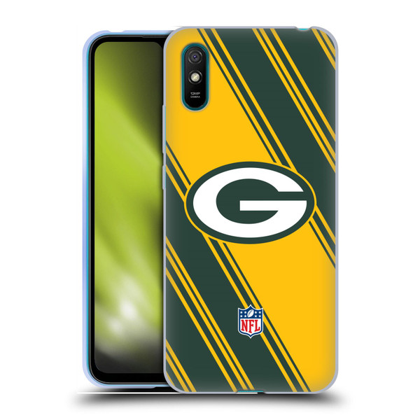 NFL Green Bay Packers Artwork Stripes Soft Gel Case for Xiaomi Redmi 9A / Redmi 9AT
