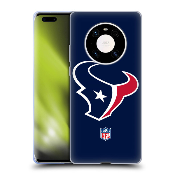 NFL Houston Texans Logo Plain Soft Gel Case for Huawei Mate 40 Pro 5G