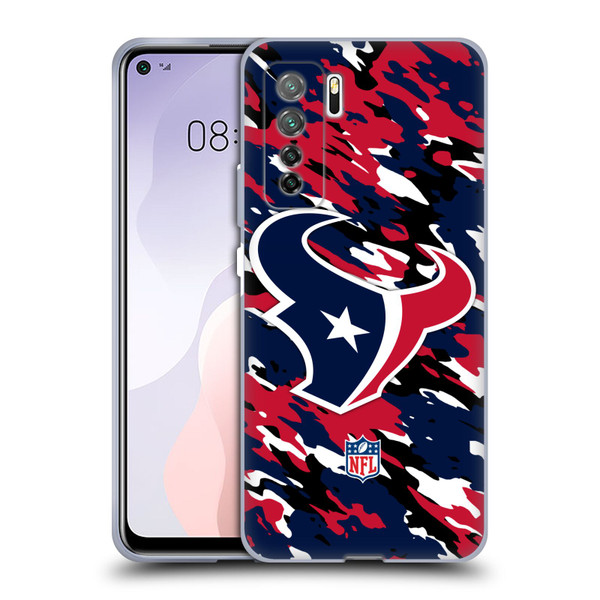 NFL Houston Texans Logo Camou Soft Gel Case for Huawei Nova 7 SE/P40 Lite 5G