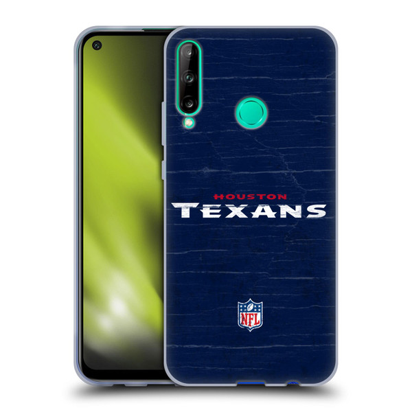 NFL Houston Texans Logo Distressed Look Soft Gel Case for Huawei P40 lite E