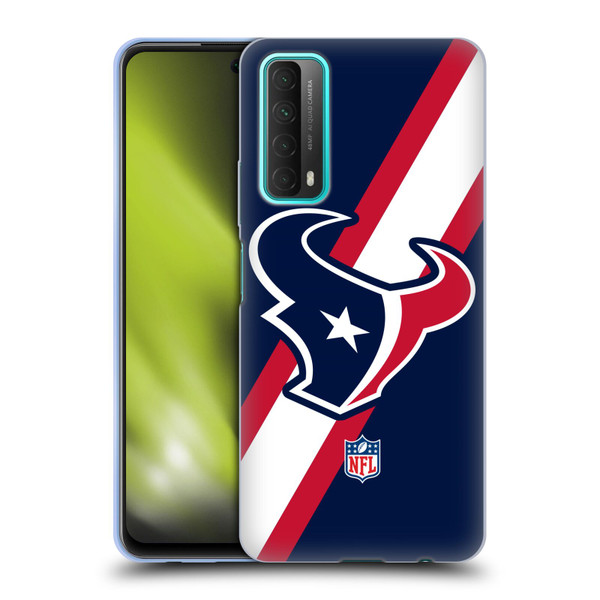 NFL Houston Texans Logo Stripes Soft Gel Case for Huawei P Smart (2021)